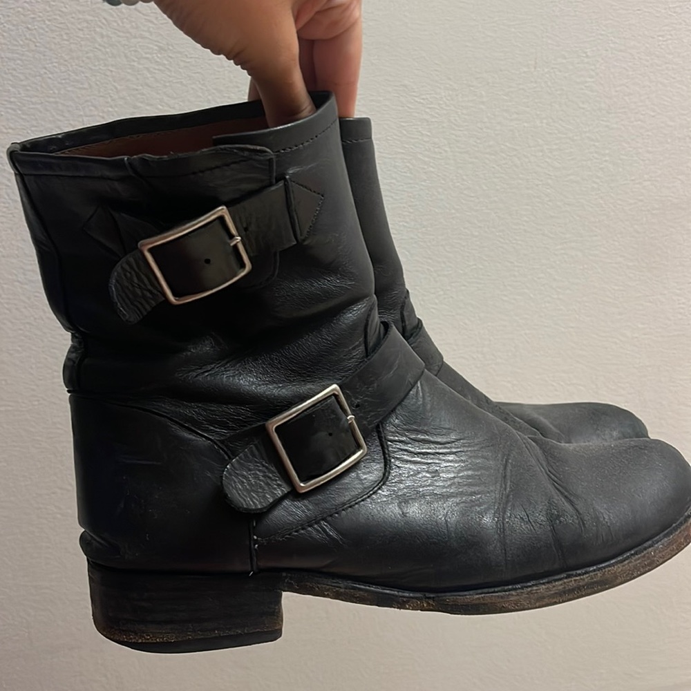 Short black Frye boots